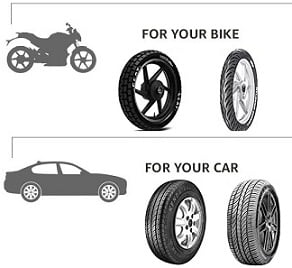 Car & Bike Tyres - Flat 20% - 70% off