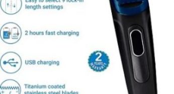 Flipkart SmartBuy ProCut + Fast Charge Titanium Coated Cordless USB Trimmer for Rs.799 @ Flipkart