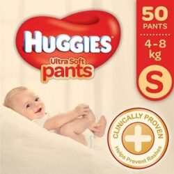 Huggies Ultra Soft Small Size Premium Diapers (50 Counts)