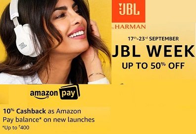 JBL Speakers & Headphones upto 50% off @ Amazon