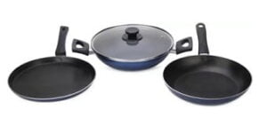 Pigeon Essential Cookware Set (Aluminium, 3 Piece) for Rs.949 – Flipkart