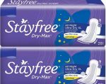 Stayfree Dry Max All Nights Ultra Sanitary Pad  (Pack of 56)