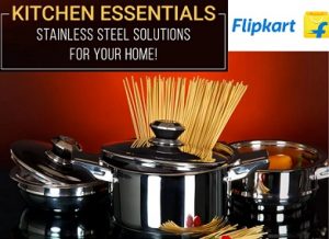 Kitchen Essentials – Stainless Steel Solution up to 70% off @ Flipkart