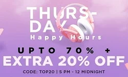 Myntra Thursday Happy Sale: Clothing | Footwear | Home Furnishing | Bags – Up to 70% Off + Extra 20% Off