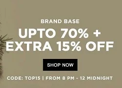 Myntra Brand Base: Clothing | Footwear | Home Furnishing | Bags – Up to 70% Off + Extra 15% Off (Valid till 12 AM Today)