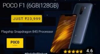 POCO F1 (Graphite Black, 128 GB) (6 GB RAM) for Rs.23,999 @ Flipkart