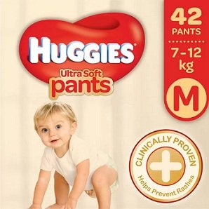 Huggies Ultra Soft Medium Size Premium Diapers - M (42 Pieces)