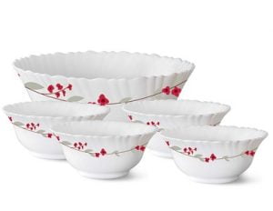 Larah by Borosil Verona Opalware Pudding Set 5-Pieces for Rs.253 – Amazon