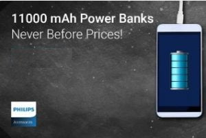 Philips 11000 mAh Power Bank (DLP6006B) for Rs.999 @ Flipkart