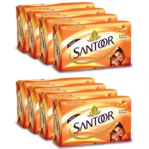 Santoor Sandal and Turmeric Soap (125g x 8) for Rs.210 – Amazon