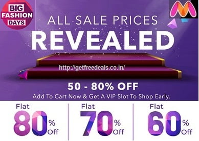Myntra Big Fashion Sale with Whooping Discount Offers
