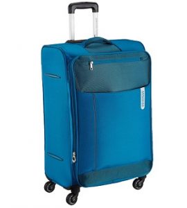 American Tourister Portugal Polyester 79 cms Teal Soft Sided Suitcase