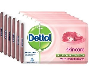 Dettol Skincare Soap (125 g x 6) worth Rs.306 for Rs.222 -Amazon