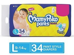 MamyPoko Pants Standard Pant Style Large Size Diapers (34 Count)