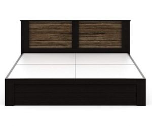 Spacewood Joy Queen Size Bed (Woodpore Finish, Natural Wenge)