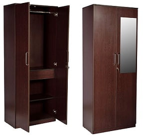 Trevi Modern 2-Door Wardrobe with Mirror (Flower Wenge) for Rs.5,499 – Amazon