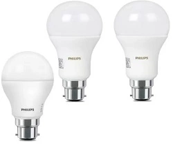 Philips 16 W, 9 W Standard B22 LED Bulb (White, Pack of 3) for Rs.498 – Flipkart