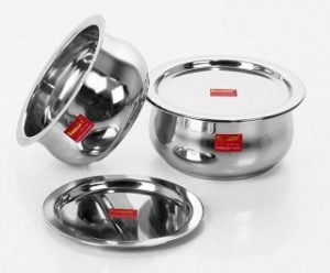 Sumeet Stainless Steel Non-Stick Patila (1100 ML & 1600 ML) – Set of 2 for Rs.563 – Amazon
