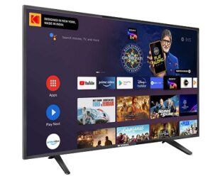 Kodak 108 cm (43 inches) Bezel-Less Design Series 4K Ultra HD Smart Android LED TV for Rs.18,990 @ Amazon (with HDFC Credit Card EMI Rs.17740)