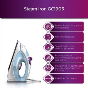 Philips GC1905 Steam Iron 1440 W worth Rs.1895 for Rs.1619 @ Flipkart