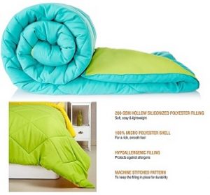 Solimo Microfibre Reversible Comforter Single for Rs.849 – Amazon