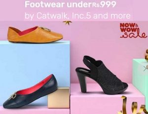 Women’s Footwear (Catwalk, Inc.5, Mochi, Lavie & more) under Rs.999 – Tatacliq