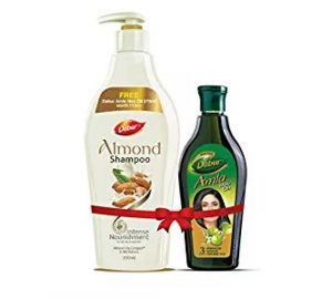 Dabur Almond Shampoo, 350ml + Free Amla Hair Oil, 275ml
