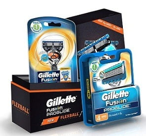 Flat 33% off – Gillette Flexball Pro Glide Gift Pack and Flexball Razor with 4 Flexball Cartridge for Rs.999 – Amazon