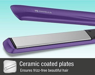 havells hs4101 hair straightener with ceramic coated plates