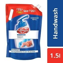 Lifebuoy Mild Care Handwash Refill 1.5 L for Rs.174 – Amazon