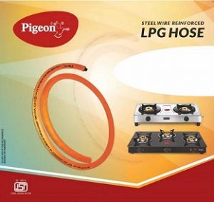 Pigeon 32 Steel Wire Reinforced LPG Hose Pipe for Rs.149 with 5 Yrs Warranty @ Flipkart