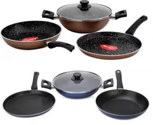 Pigeon Essential Cookware Set with Induction Bottom for Rs.1499 @ Flipkart