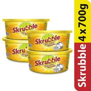 Skrubble High Action Dishwasher with Free Scrub Pad 700g (Pack of 4) worth Rs.260 for Rs.209 – Amazon