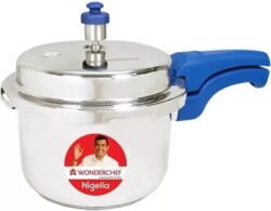 Wonderchef Nigella Blue 3 L Induction Bottom Pressure Cooker (Stainless Steel) for Rs.1200 – Flipkart