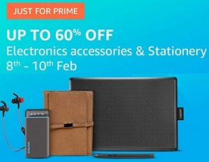 Up to 60% off on Electronic Accessories & Stationary @ Amazon (For PRIME Members)