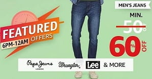 Amazon Flash Sale: Mens Jeans Min 60% off