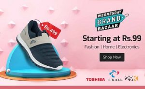 Shopclues Wednesday Bazaar: Fashion, Home Electronics from Rs.99 + Buy 2 Get Extra 30% off