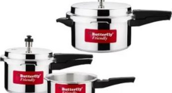 Butterfly Friendly 2 L 3 L 5 L Pressure Cooker (Aluminium) for Rs.1499 – Amazon