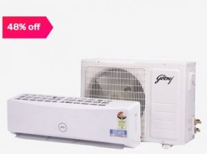 Godrej 1.5 Ton 3 Star Copper (BEE Rating 2018) GSC 18 RGN 3 CWQR Split AC for Rs.27,700 + Free 2 Yrs Extended Warranty – Tatacliq
