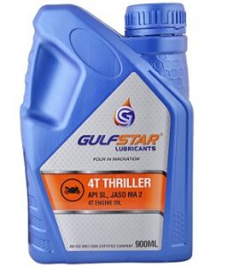 Gulfstar 4T Thriller 20W-40 API SL 4 Stroke Engine Oil for Motorbikes (900 ml) worth Rs.315 for Rs.214 – Amazon