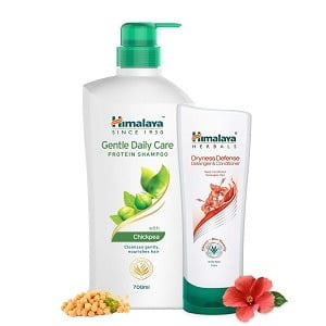 Himalaya Gentle Daily Care Protein Shampoo, 700ml and Himalaya Herbal Dryness Defense Hair Detangler and Conditioner, 200ml worth Rs.620 for Rs.237 – Amazon