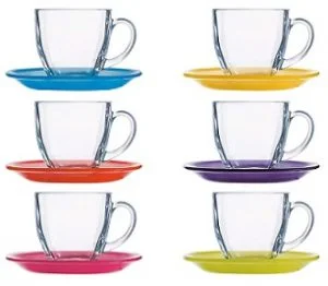Luminarc Carina Rainbow Cup and Saucer Set 12 Pieces for Rs.799 – Amazon