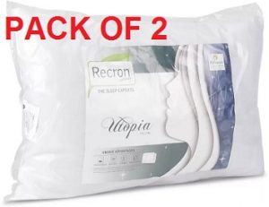 Recron Certified Plain Bed/Sleeping Pillow Pack of 2