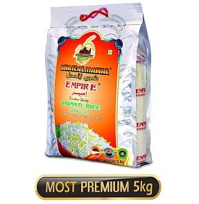 SHRILALMAHAL Empire Basmati Rice (Most Premium) 5 kg for Rs.989 – Amazon