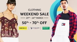 Clothing – Weekend Offer: 50% – 80% off @ Amazon