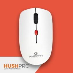 Amkette Hush Pro-The Quiet Wireless Mouse for Laptop/PC/Desktop
