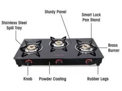 Butterfly Rapid Glass Gas Stove 3 Burners for Rs.2,949 – Amazon