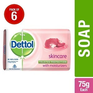 Dettol Skincare Soap - 75g (Pack of 6)