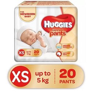 Huggies Ultra Soft XS Size Diaper Pants – XS  (22 Pieces): Buy 1 Pack for Rs.160 | Buy 2 Pack for Rs.198 | Buy 3 Pack for Rs.297 – Flipkart