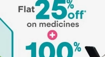 Netmeds: Get Flat 25% instant Discount on All Medicines +100% NMS Super Cash + Free Delivery